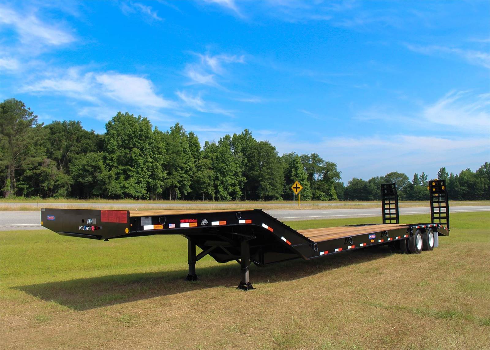 2024 Pitts LB3533CS Spring Ramps Lowboy Trailer For Sale Lakeland, FL PILB3533CSTAM