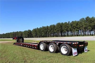 Pitts LB55-22DC 53x102 Tri Axle Steel Lowboy Trailer - Air Ride, Fixed Axle