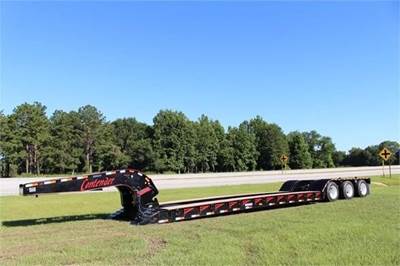 Pitts LB55-22DC 53x102 Tri Axle Steel Lowboy Trailer - Air Ride, Fixed Axle