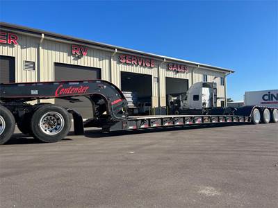 Pitts LB55-22DC 53x102 Tri Axle Steel Lowboy Trailer - Air Ride, Fixed Axle