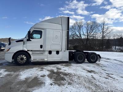 Freightliner Cascadia 116 Sleeper Semi Truck - 60" Mid Roof Sleeper, Detroit 450HP, 12 Speed Dt12 Amt