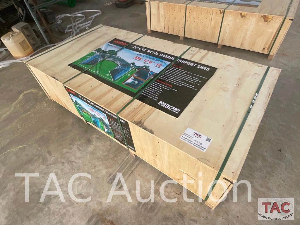 New 20ft X 30ft Metal Garage Carport Shed Location Near Waycross, Ga Stock For Sale Moreland