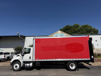 International MV Box Truck - 220HP, 6 Speed Allison Hs Automatic, Roll up Door, Liftgate