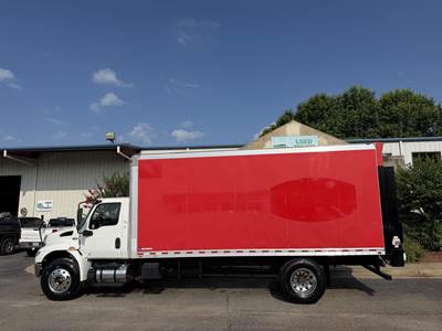 International MV Box Truck - 220HP, 6 Speed Allison Hs Automatic, Roll up Door, Liftgate