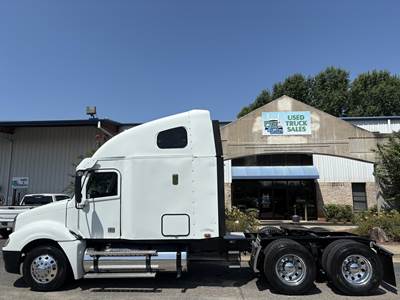 Freightliner Columbia 120 Sleeper Semi Truck - 72" Raised Roof Sleeper, Detroit 500HP, 10 Speed Manual