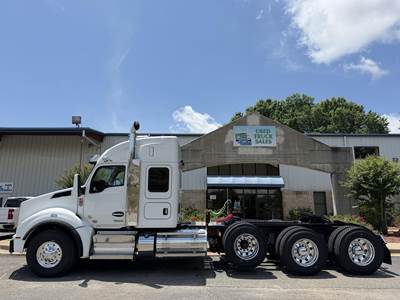 Kenworth T880 Tri Axle Sleeper Semi Truck - 52" Mid Roof Sleeper, Cummins 565HP, 18 Speed Manual