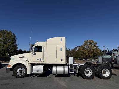 Peterbilt 386 Sleeper Semi Truck - 63" Mid Roof Sleeper, Caterpillar 500HP, 10 Speed Manual