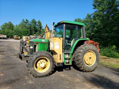 2002 John Deere 6410 4X4 Tractor w/ 2002 Tiger Boom Mower Attachment