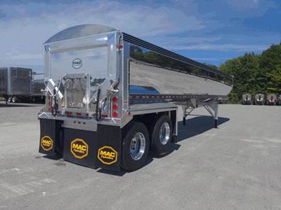 MAC 40 ft Frameless Half Round End Dump Trailer - Tandem Axle, Aluminum, Hendrickson