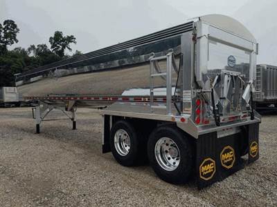 MAC 40 ft Half Round End Dump Trailer - Tandem Axle, Aluminum, Air Ride