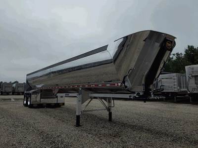 MAC 40 ft Half Round End Dump Trailer - Tandem Axle, Aluminum, Air Ride