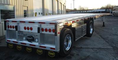 MAC 48x102 Aluminum Flatbed Trailer - Air Ride, Fixed Spread Axle