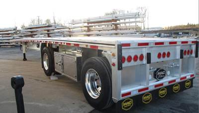 MAC 48x102 Aluminum Flatbed Trailer - Air Ride, Fixed Spread Axle