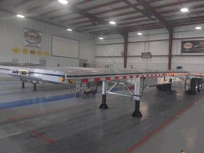 MAC 53x102 Aluminum Flatbed Trailer - Air Ride, Sliding Spread Axle