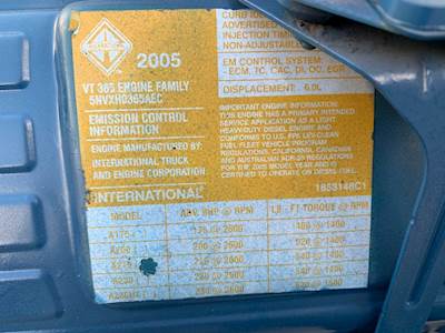 2005 International VT365 Engine For Sale | Miami, FL | 1324-12121920 ...