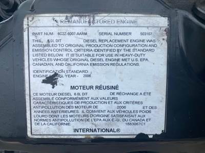2006 International VT365 Engine For Sale | Miami, FL | 4168-1022215 ...
