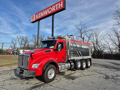 Kenworth T880 Tri Axle Dump Truck - Paccar 510HP, 6 Speed Allison Rds Automatic, 18' Dump