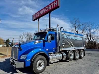 Kenworth T880 Tri Axle Dump Truck - Paccar 510HP, 6 Speed Allison Rds Automatic, 18' Dump