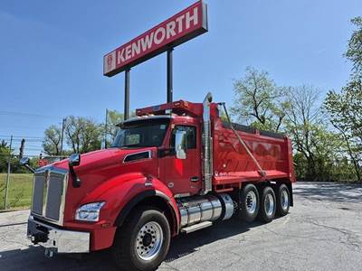 Kenworth T880 Tri Axle Dump Truck - Paccar 510HP, 6 Speed Allison Rds Automatic, 18' Dump