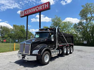 Kenworth T880 Tri Axle Dump Truck - Paccar 510HP, 6 Speed Allison Rds Automatic, 18' Dump