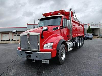 Kenworth T880 Tri Axle Dump Truck - Paccar 510HP, 6 Speed Allison Rds Automatic, 18' Dump