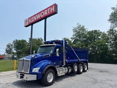 Kenworth T880 Tri Axle Dump Truck - Cummins 500HP, 6 Speed Allison Rds Automatic, 18' Dump