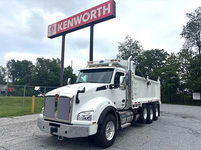 Kenworth T880 Tri Axle Dump Truck - Paccar 510HP, 6 Speed Allison Rds Automatic, 18' Dump