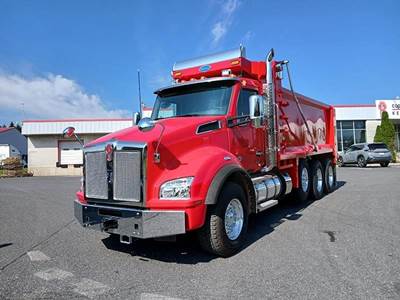 Kenworth T880 Tri Axle Dump Truck - Cummins 500HP, 6 Speed Allison Rds Automatic, 18' Dump