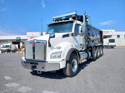 Kenworth T880 Tri Axle Dump Truck - Cummins 500HP, 6 Speed Allison Rds Automatic, 18' Dump