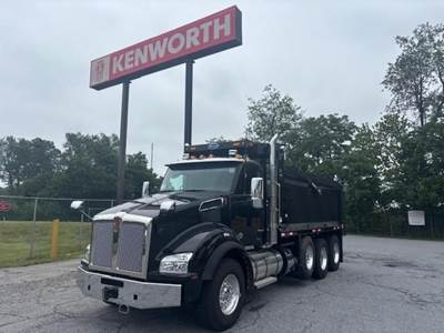 Kenworth T880 Tri Axle Dump Truck - Paccar 510HP, 6 Speed Allison Rds Automatic, 18' Dump