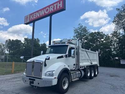 Kenworth T880 Tri Axle Dump Truck - Paccar 510HP, 6 Speed Allison Rds Automatic, 18' Dump