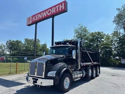 Kenworth T880 Tri Axle Dump Truck - Paccar 510HP, 6 Speed Allison Rds Automatic, 18' Dump