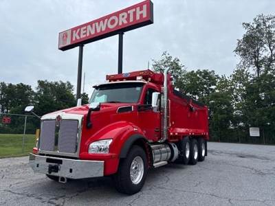 Kenworth T880 Tri Axle Dump Truck - Paccar 510HP, 6 Speed Allison Rds Automatic, 18' Dump