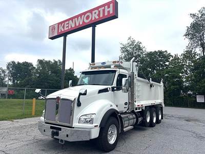 Kenworth T880 Tri Axle Dump Truck - Paccar 510HP, 6 Speed Allison Rds Automatic, 18' Dump
