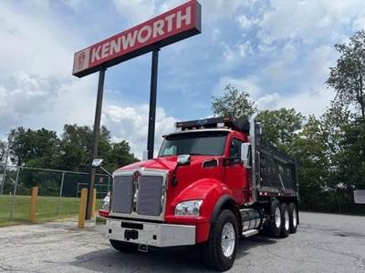 Kenworth T880 Tri Axle Dump Truck - Paccar 510HP, 6 Speed Allison Rds Automatic, 18' Dump