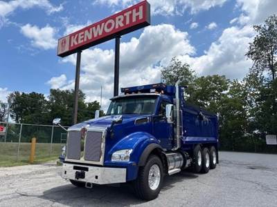 Kenworth T880 Tri Axle Dump Truck - Paccar 510HP, 6 Speed Allison Rds Automatic, 18' Dump