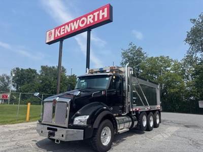 Kenworth T880 Tri Axle Dump Truck - Paccar 510HP, 6 Speed Allison Rds Automatic, 18' Dump