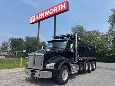 Kenworth T880 Tri Axle Dump Truck - Paccar 510HP, 6 Speed Allison Rds Automatic, 18' Dump