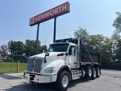 Kenworth T880 Tri Axle Dump Truck - Paccar 510HP, 6 Speed Allison Rds Automatic, 18' Dump