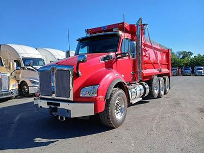 Kenworth T880 Tri Axle Dump Truck - Paccar 510HP, 6 Speed Allison Rds Automatic, 18' Dump