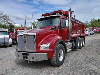 Kenworth T880 Tri Axle Dump Truck - Cummins 565HP, 6 Speed Allison Rds Automatic, 18' Dump