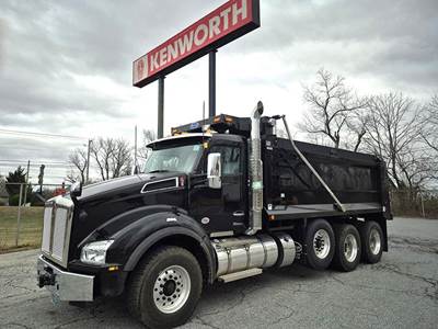 Kenworth T880 Tri Axle Dump Truck - Paccar 510HP, 6 Speed Allison Rds Automatic, 18' Dump