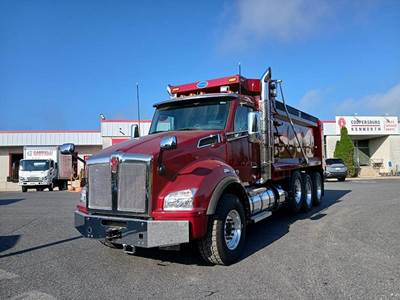 Kenworth T880 Tri Axle Dump Truck - Paccar 510HP, 6 Speed Allison Rds Automatic, 18' Dump