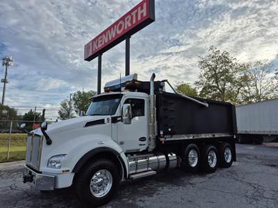 Kenworth T880 Tri Axle Dump Truck - Cummins 500HP, 6 Speed Allison Rds Automatic, 18' Dump