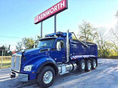 Kenworth T880 Tri Axle Dump Truck - Paccar 510HP, 6 Speed Allison Rds Automatic, 18' Dump