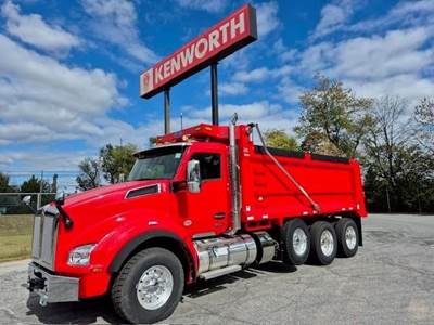 Kenworth T880 Tri Axle Dump Truck - Paccar 510HP, 6 Speed Allison Rds Automatic, 18' Dump