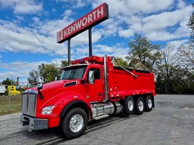 Kenworth T880 Tri Axle Dump Truck - Paccar 510HP, 6 Speed Allison Rds Automatic, 18' Dump