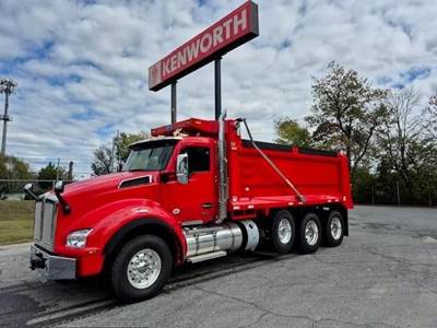 Kenworth T880 Tri Axle Dump Truck - Paccar 510HP, 6 Speed Allison Rds Automatic, 18' Dump