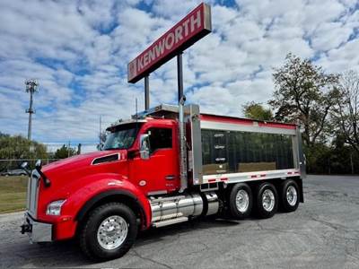 Kenworth T880 Tri Axle Dump Truck - Paccar 510HP, 6 Speed Allison Rds Automatic, 18' Dump