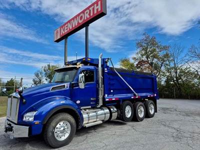 Kenworth T880 Tri Axle Dump Truck - Paccar 510HP, 6 Speed Allison Rds Automatic, 18' Dump